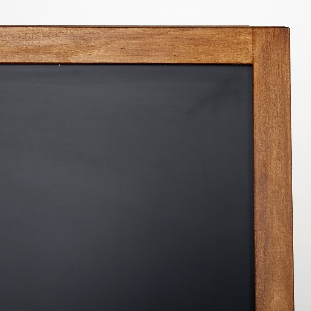 Holz Kundenstopper 145x67cm, Magnetisch, Dunkelbraun, Outdoor