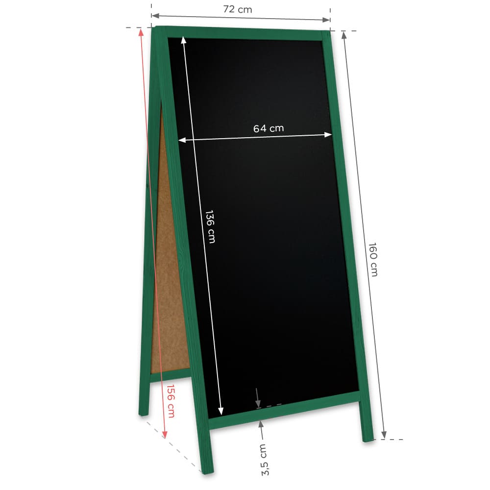 XXL Holz Kundenstopper "ColorFrame" 160x72cm, Indoor