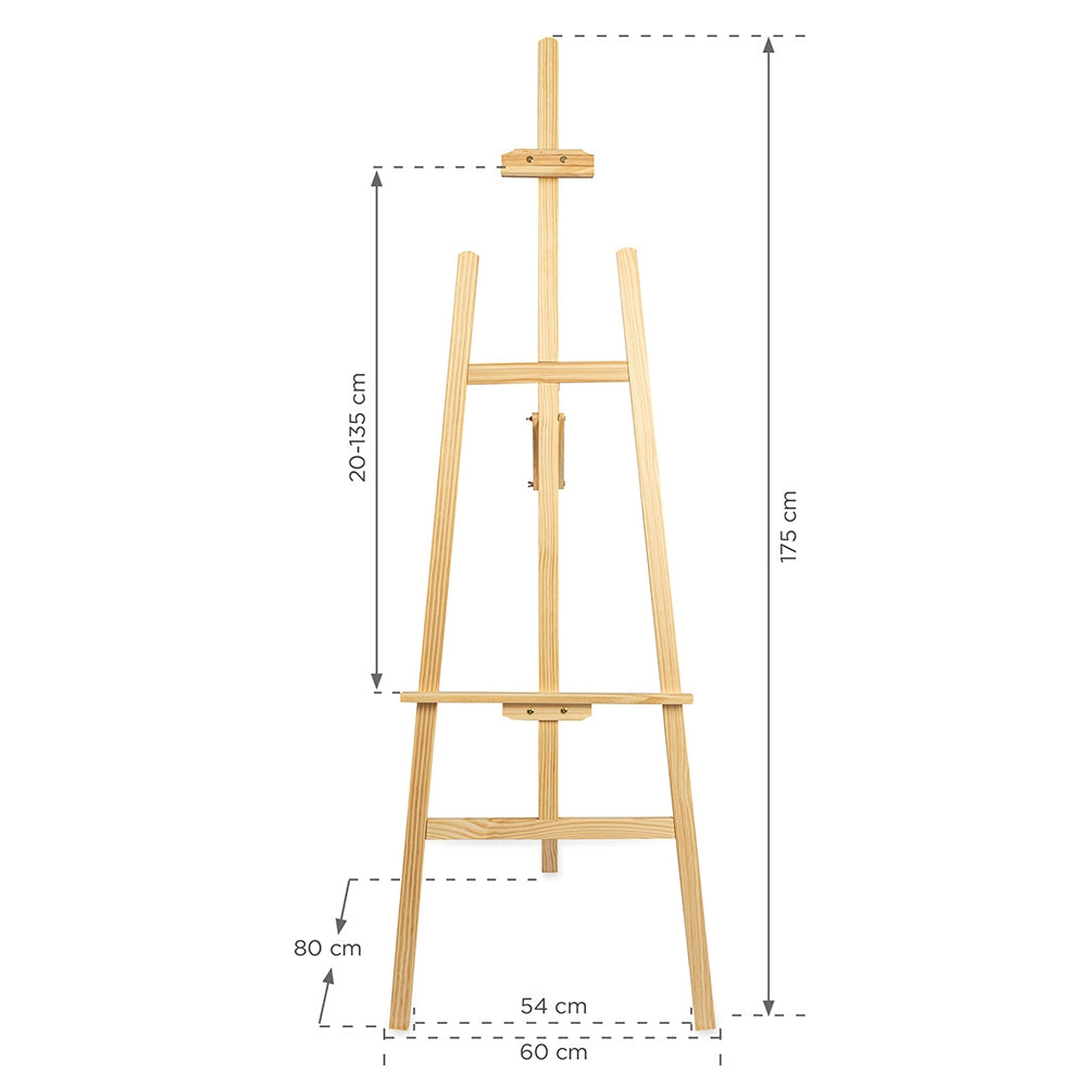Holz Staffelei Classic, Natur, 175cm