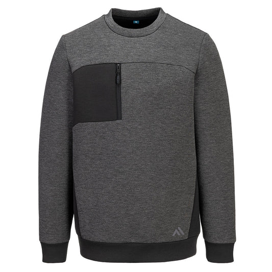 Portwest KX377 Sweatshirt – Metallgrau – bequem & sichtbar