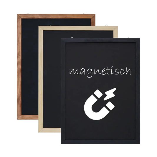 Wandkreidetafel mit Holzrahmen, Magnetisch