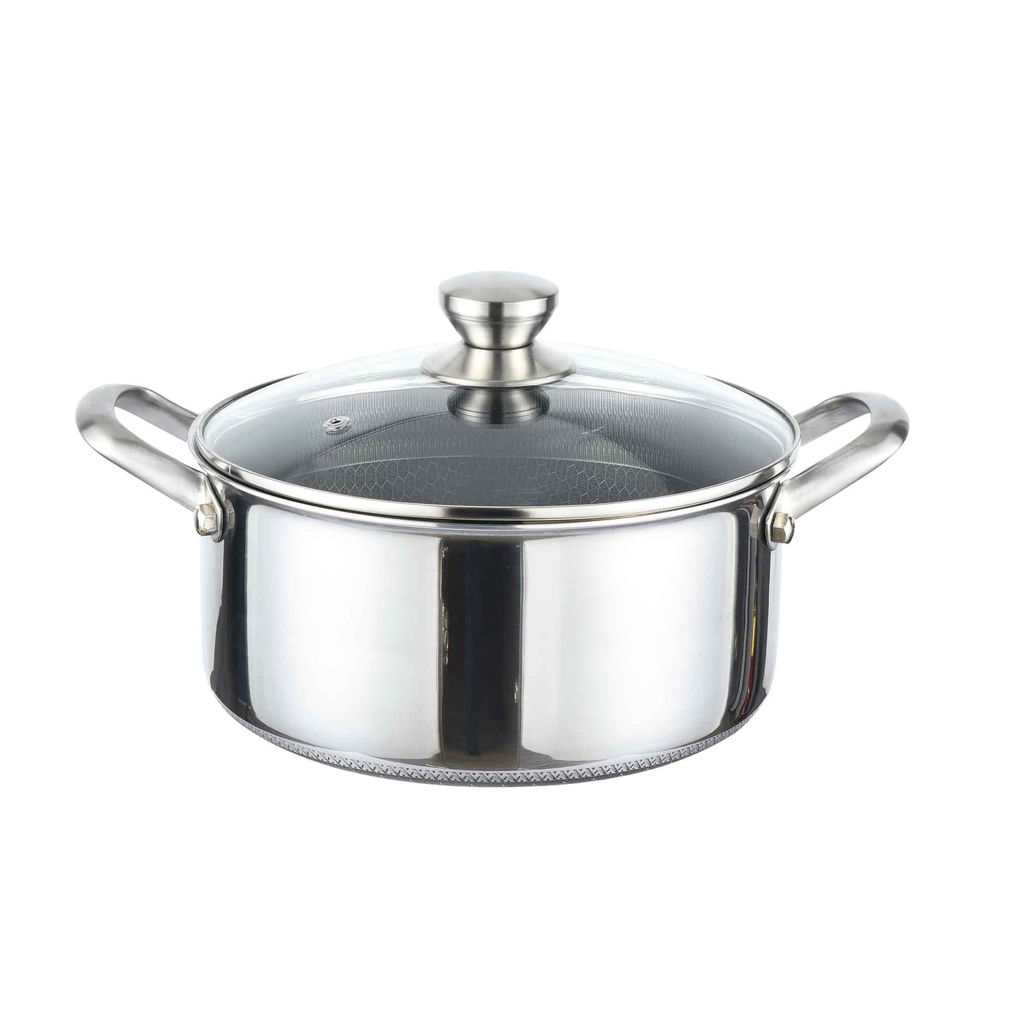 PNC28-Cheffinger Dutch Oven mit Deckel – 28 cm – Edelstahl – Wabenstruktur – Induktion