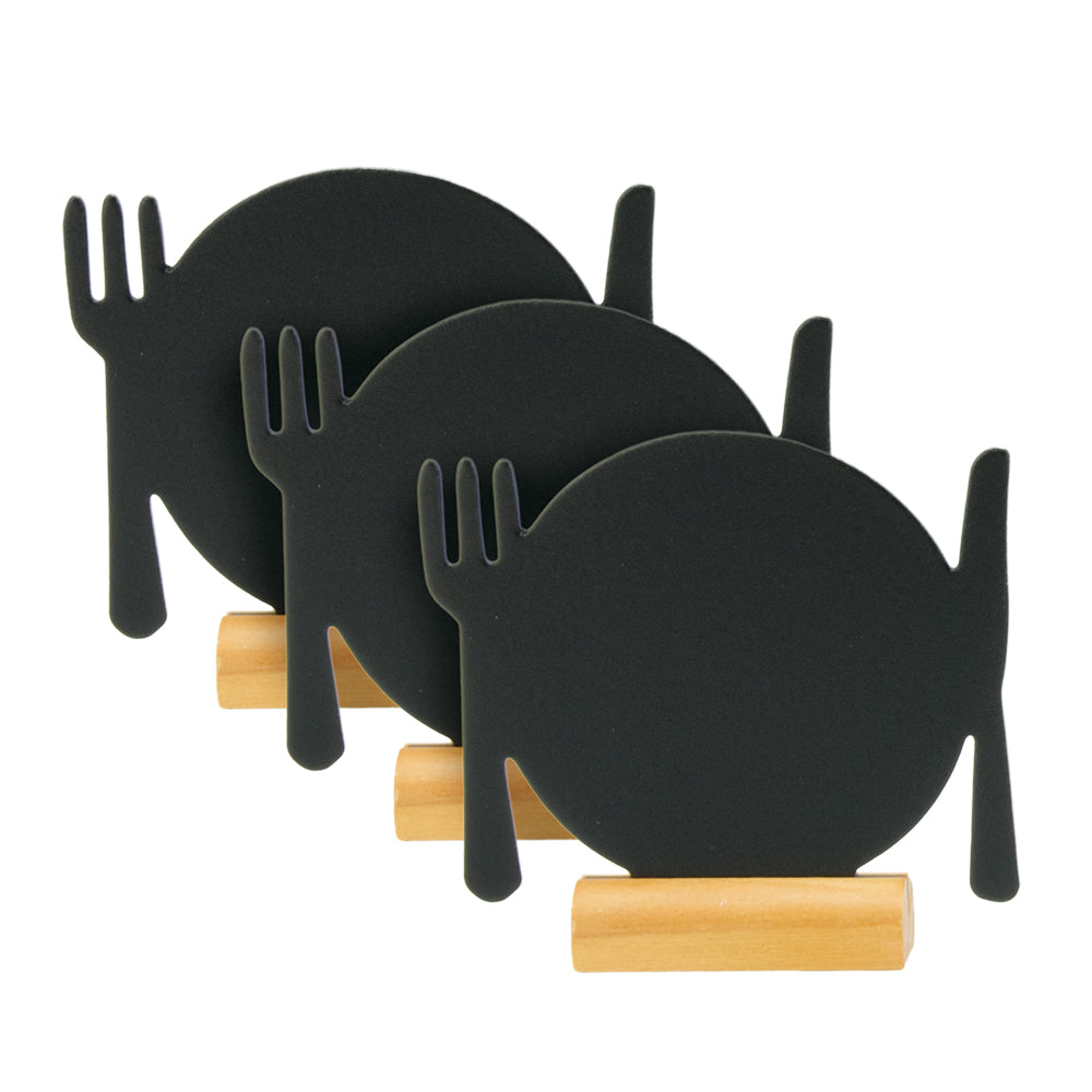 Securit®, Mini Tischkreidetafel "Teller und Besteck", 3er-Set