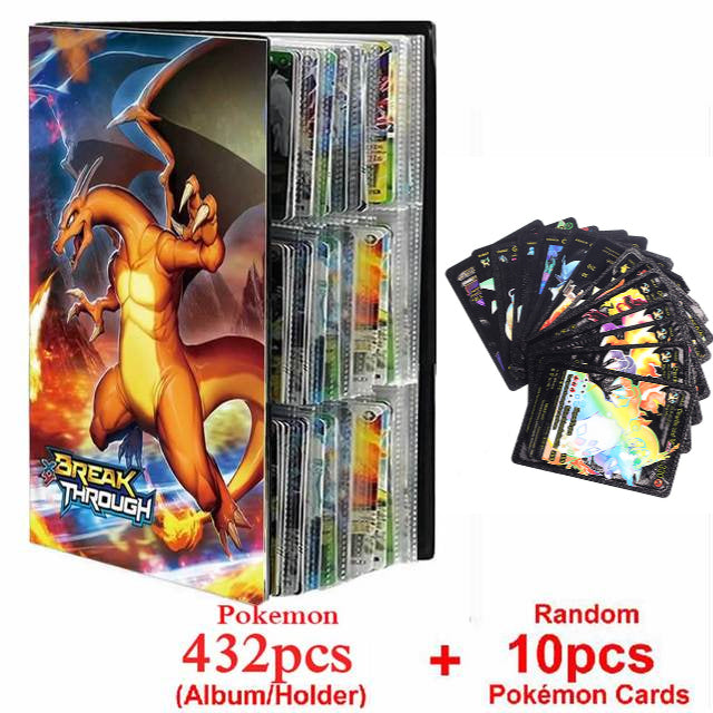 New Pokemon Album Book 540/432 Pieces Anime Characters Game Card Favorites Pokemon Christmas Gift