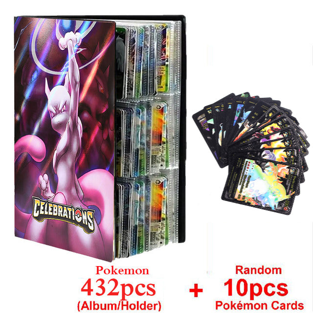 New Pokemon Album Book 540/432 Pieces Anime Characters Game Card Favorites Pokemon Christmas Gift