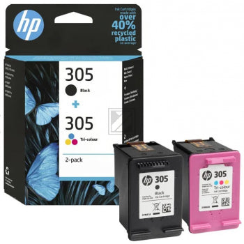 ORIGINAL HP Multipack / mehrere Farben 6ZD17AE 305 2 Tintenpatronen HP 305: 3YM61AE + 3YM60AE