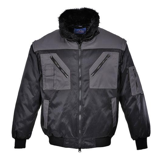 Portwest PJ20 Arbeitsjacke – Schwarz/Grau – robust & funktional