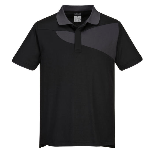 Portwest PW210 Poloshirt – Schwarz/ZoomGrau – bequem & funktional