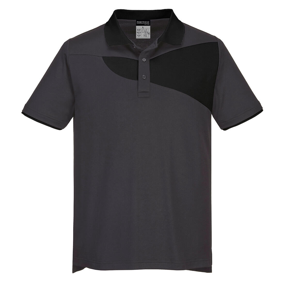 Portwest PW210 Poloshirt – ZoomGrau/Schwarz – bequem & funktional