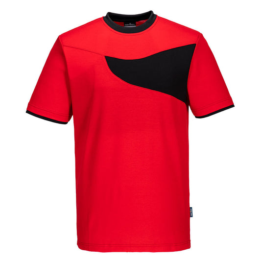 Portwest PW211 Shirt – Rot/Schwarz – bequem & funktional