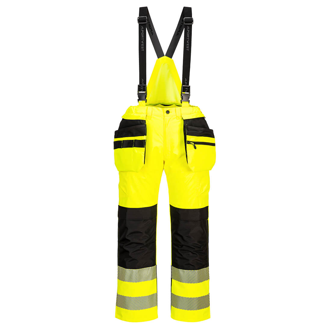 Portwest PW356 Hose – Gelb/Schwarz – strapazierfähige Arbeitshose