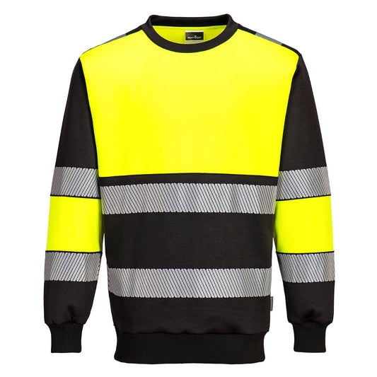 Portwest PW376 Sweatshirt – Gelb/Schwarz – bequem & sichtbar