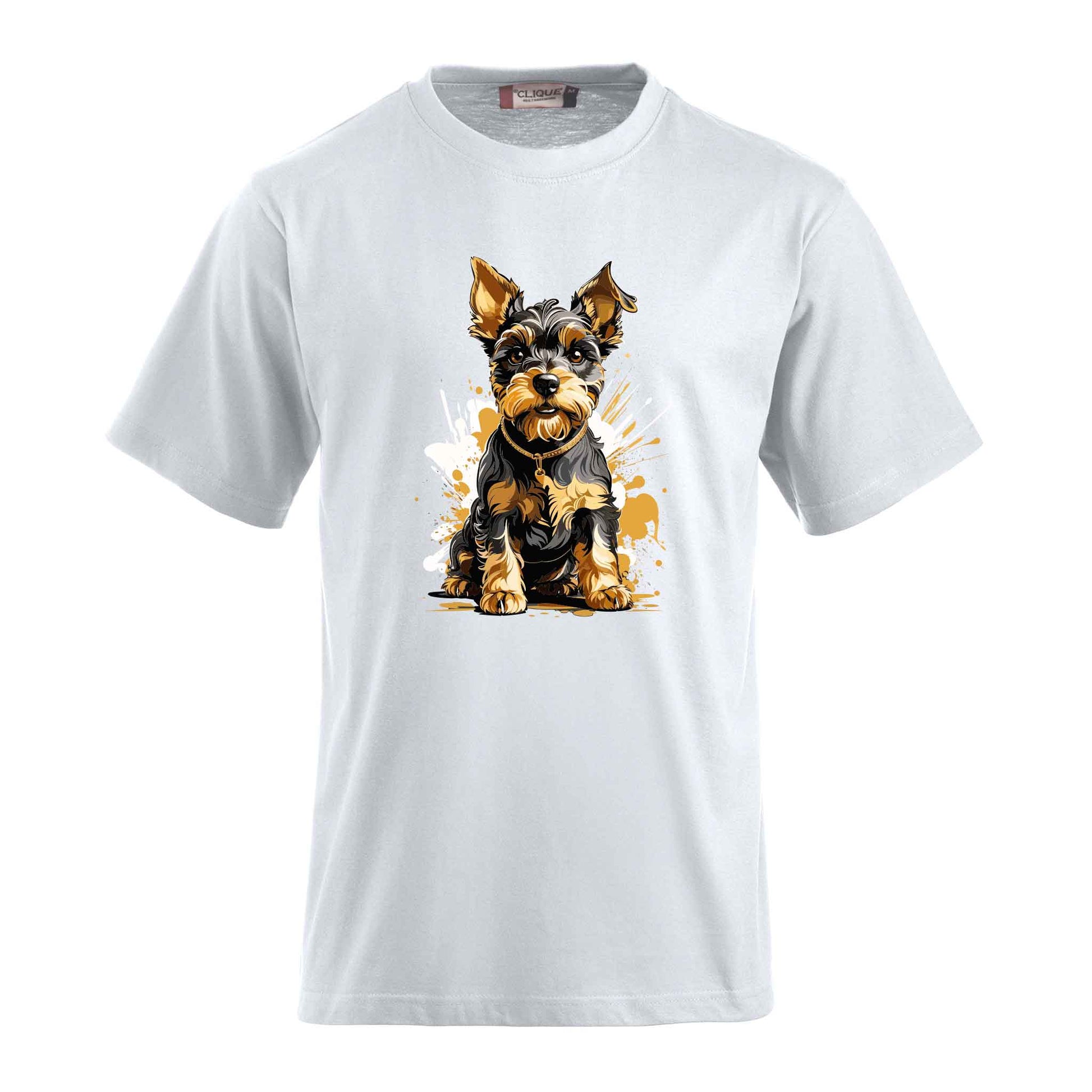 Personalisiertes T-Shirt-Süßer Hund als Druckmotiv blau