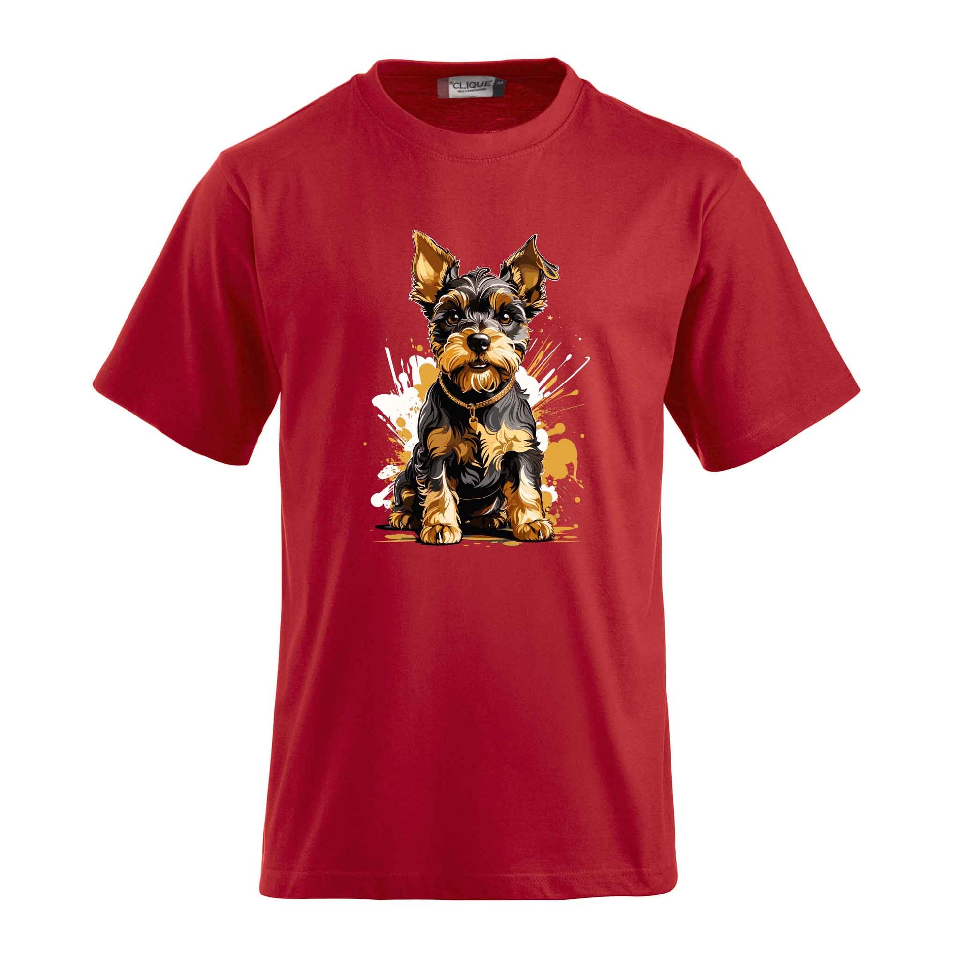 Personalisiertes T-Shirt-Süßer Hund als Druckmotiv blau