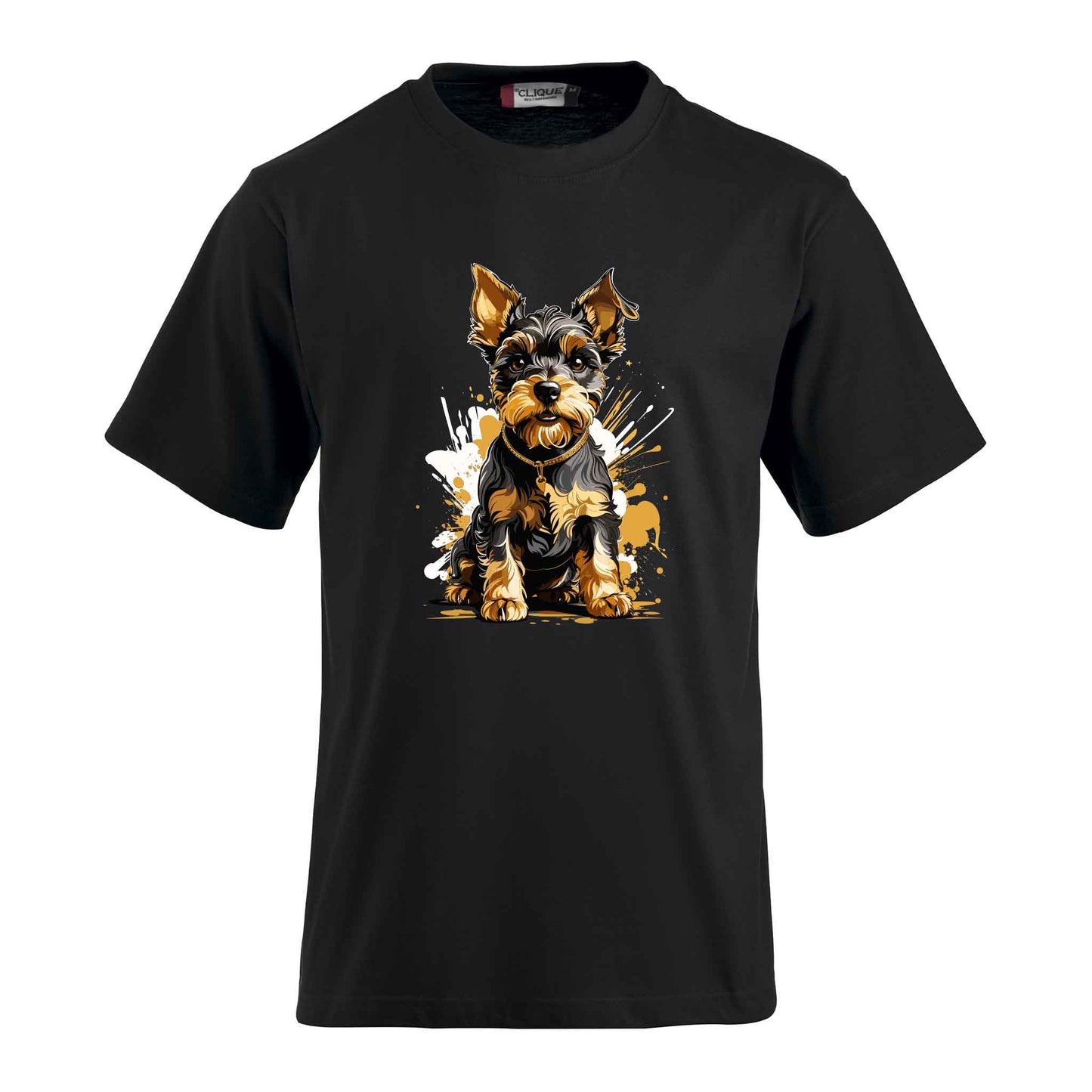 Personalisiertes T-Shirt-Süßer Hund als Druckmotiv blau
