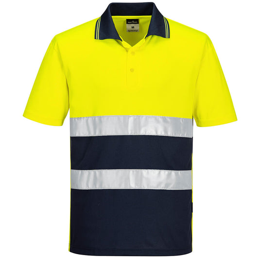 Portwest S175 Poloshirt – Gelb/Marine – bequem & funktional