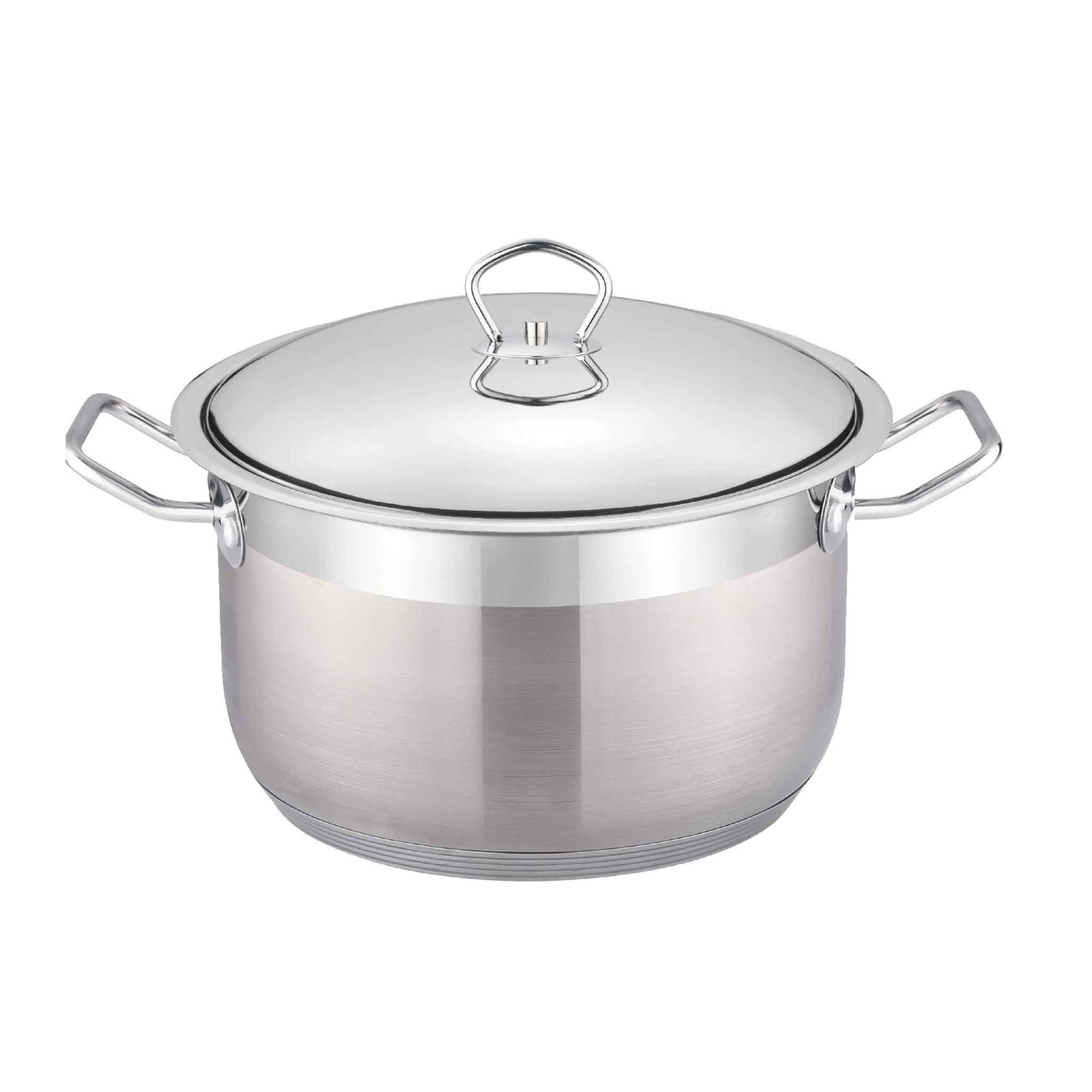 SS34SH Edelstahl Kochtopf Induktion Ø34cm Topf Pfanne Deckel Suppentopf ca. 15,4 L
