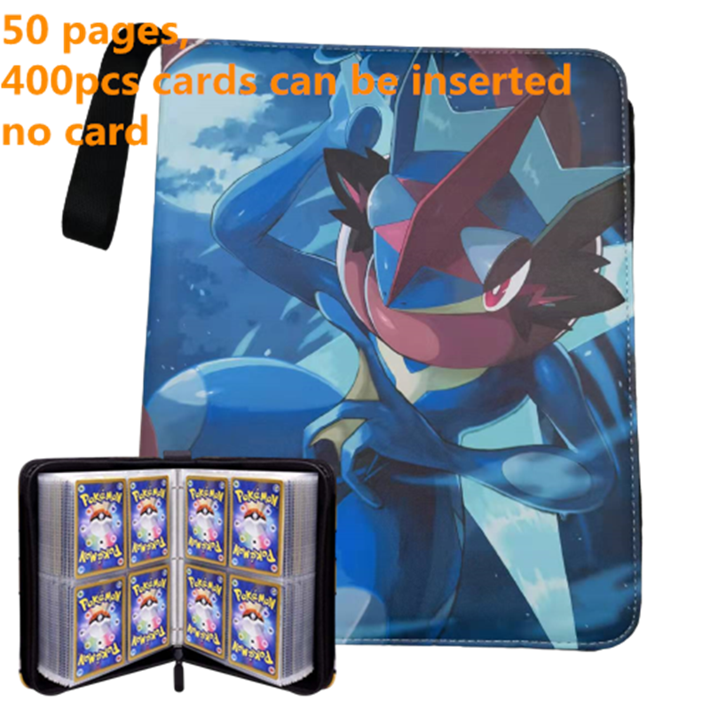Pokemon Card Case, 50 Pages, Can Insert 400pcs s, Portable, Waterproof, Zipper, Birthday Gift, Game Battle,  Storage,toy