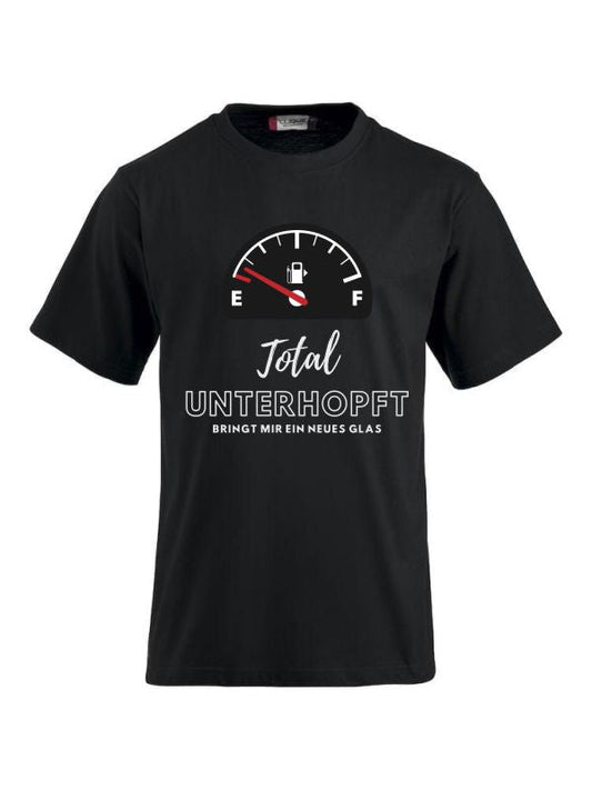 T-Shirts bedrucken mit Spruch - Total unterhopft bringt mir ein neues Glas CLIQUE CLASSIC-T-Shirt für Damen und Herren