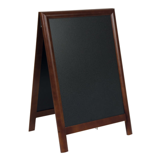 Securit® Holz Kundenstopper Deluxe, 85x55cm, Dunkelbraun, Outdoor