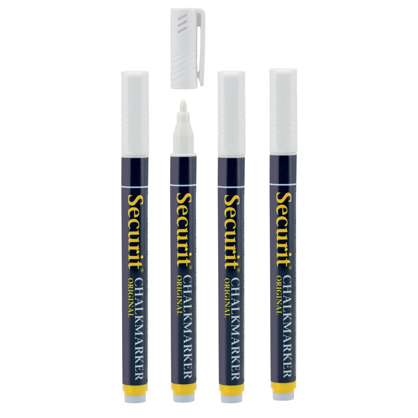 Securit® Kreidemarker, 1-2mm, 4er-Set, Weiss