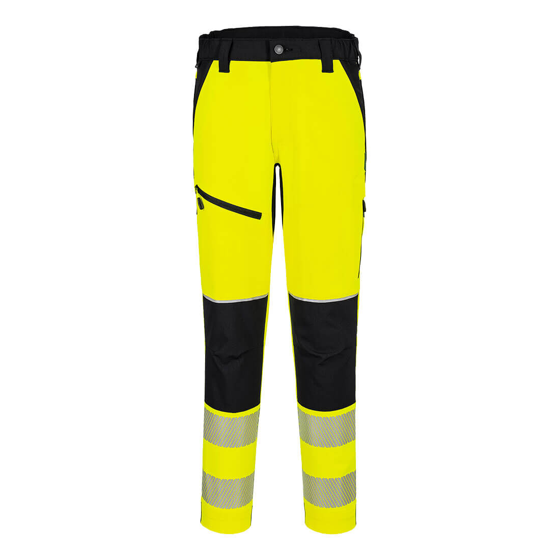 Portwest T140 Hose – Gelb/Schwarz – strapazierfähige Arbeitshose