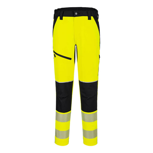 Portwest T140 Hose – Gelb/Schwarz – strapazierfähige Arbeitshose