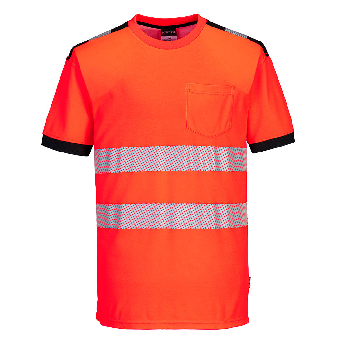 Portwest T181 Shirt – Rot/Schwarz – bequem & funktional