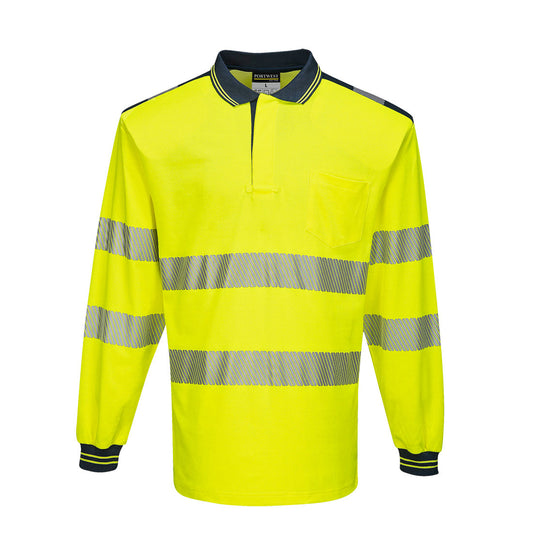 Portwest T184 Poloshirt – Gelb/Marine – bequem & funktional