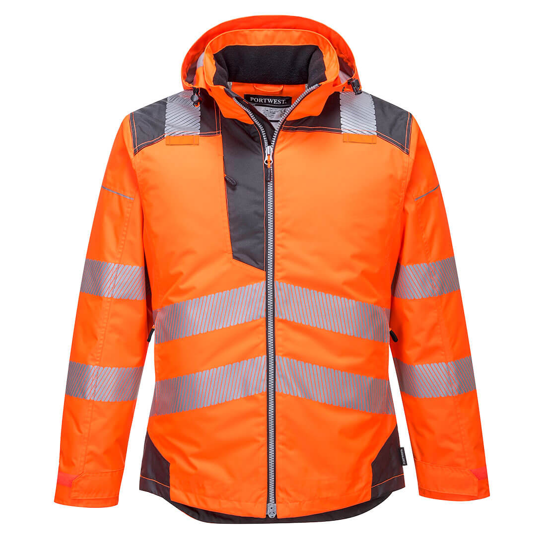 Portwest T400 Jacke – Orange/Grau – funktionale Berufsjacke