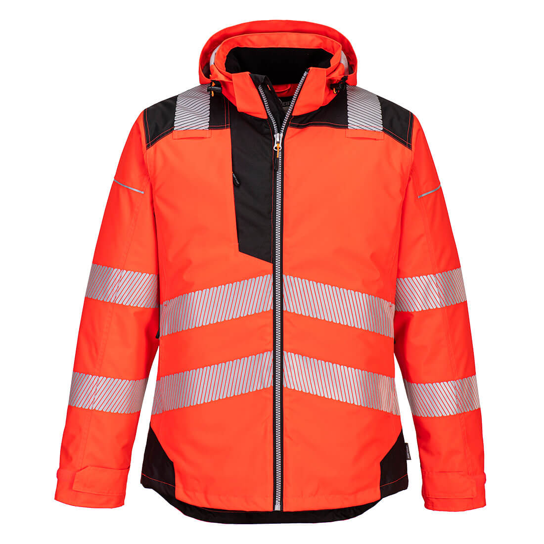 Portwest T400 Jacke – Rot/Schwarz – funktionale Berufsjacke