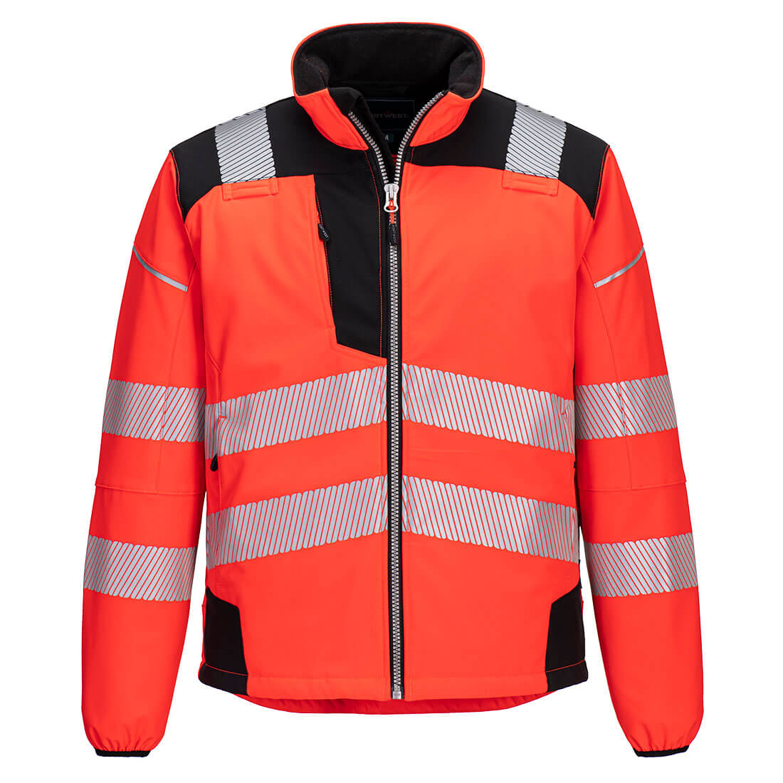 Portwest T402 Jacke – Rot/Schwarz – funktionale Berufsjacke