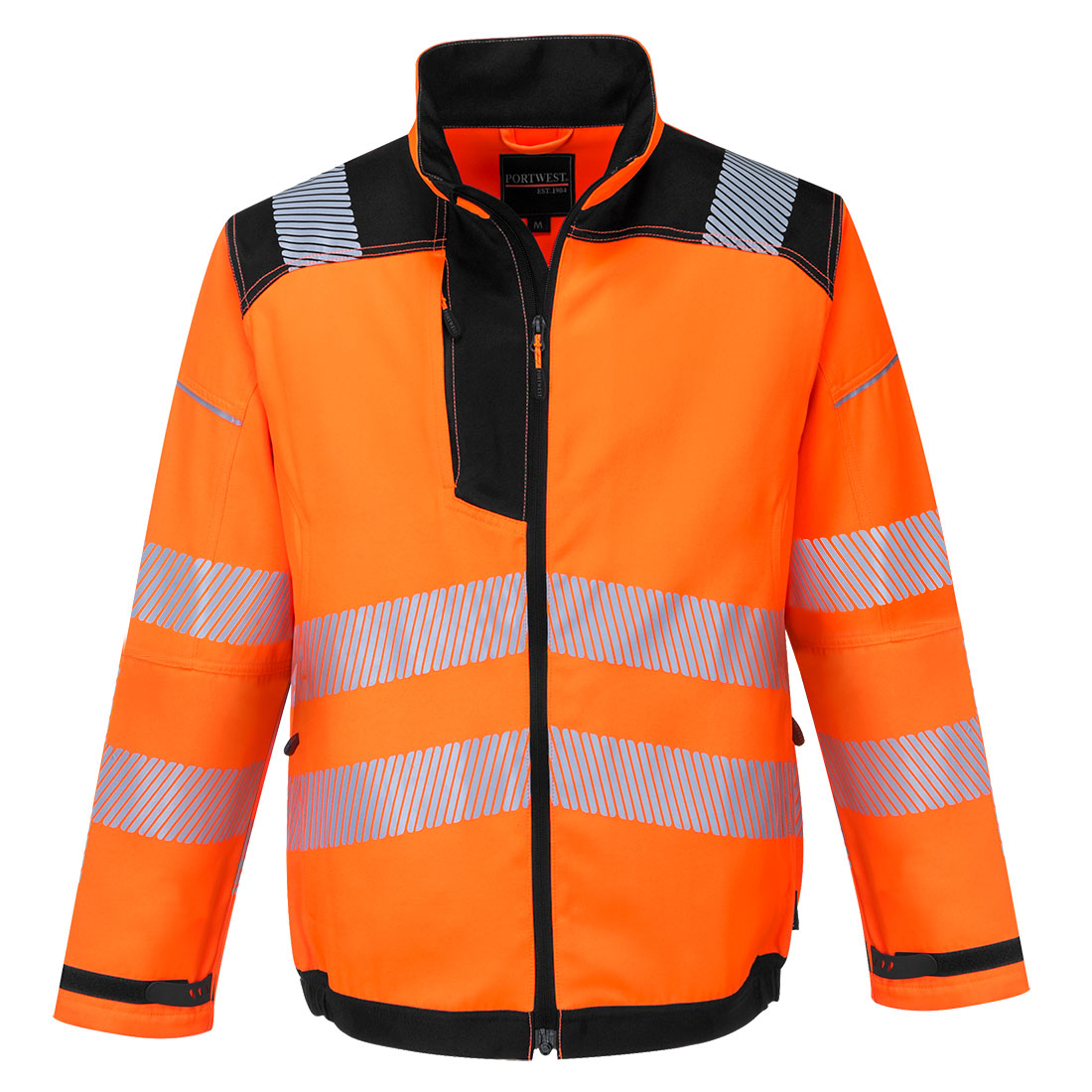 Portwest T500 Jacke – Orange/Schwarz – funktionale Berufsjacke