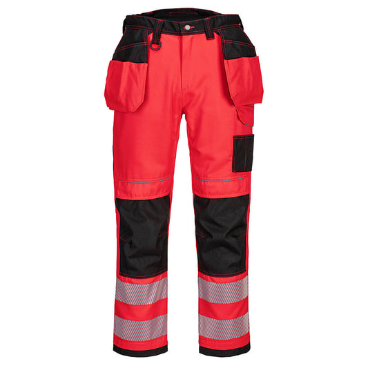 Portwest T501 Hose – Rot/Schwarz – strapazierfähige Arbeitshose