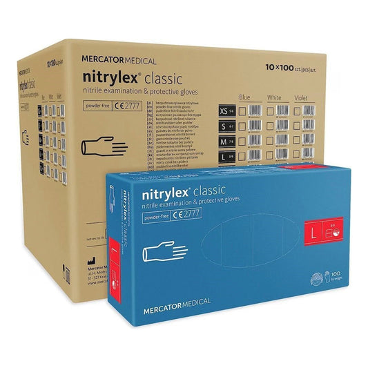 Mercator Nitrylex Classic Handschuhe Blue 100 Stk./Box