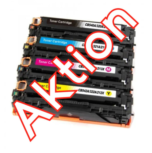 HP Toner CB540A/320A/210X(125A) - Kompatible Toner - Alle 4 Farben