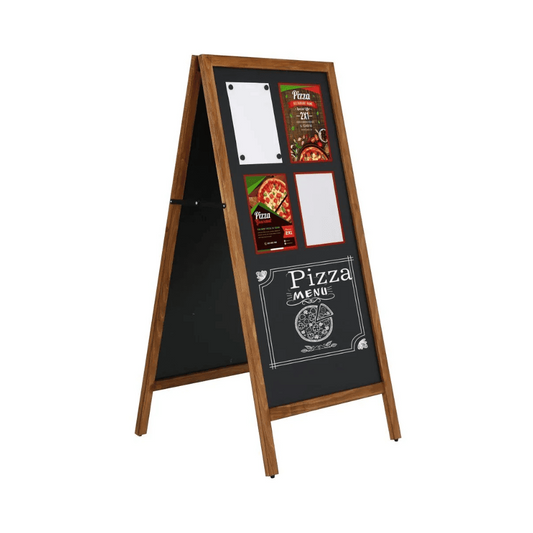 "ChalkMaster Pro" – Wetterfester Kreidetafel-Aufsteller 145x67cm, Dunkel