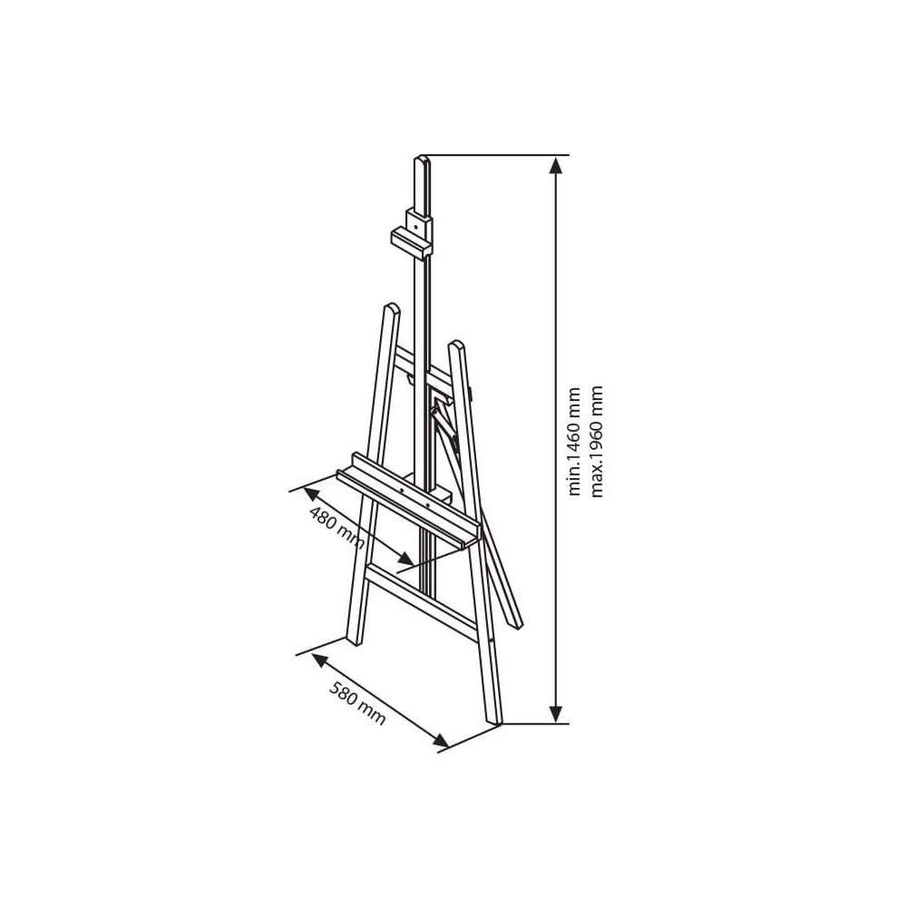 Holz Staffelei-Set "Art Easel" inkl. A1 Kreidetafel magnetisch