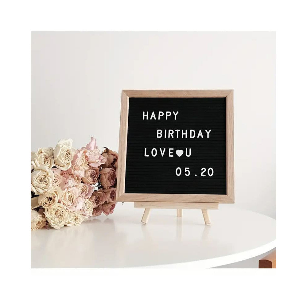 Buchstabentafel, Letterboard Holz Staffelei, 25x30cm