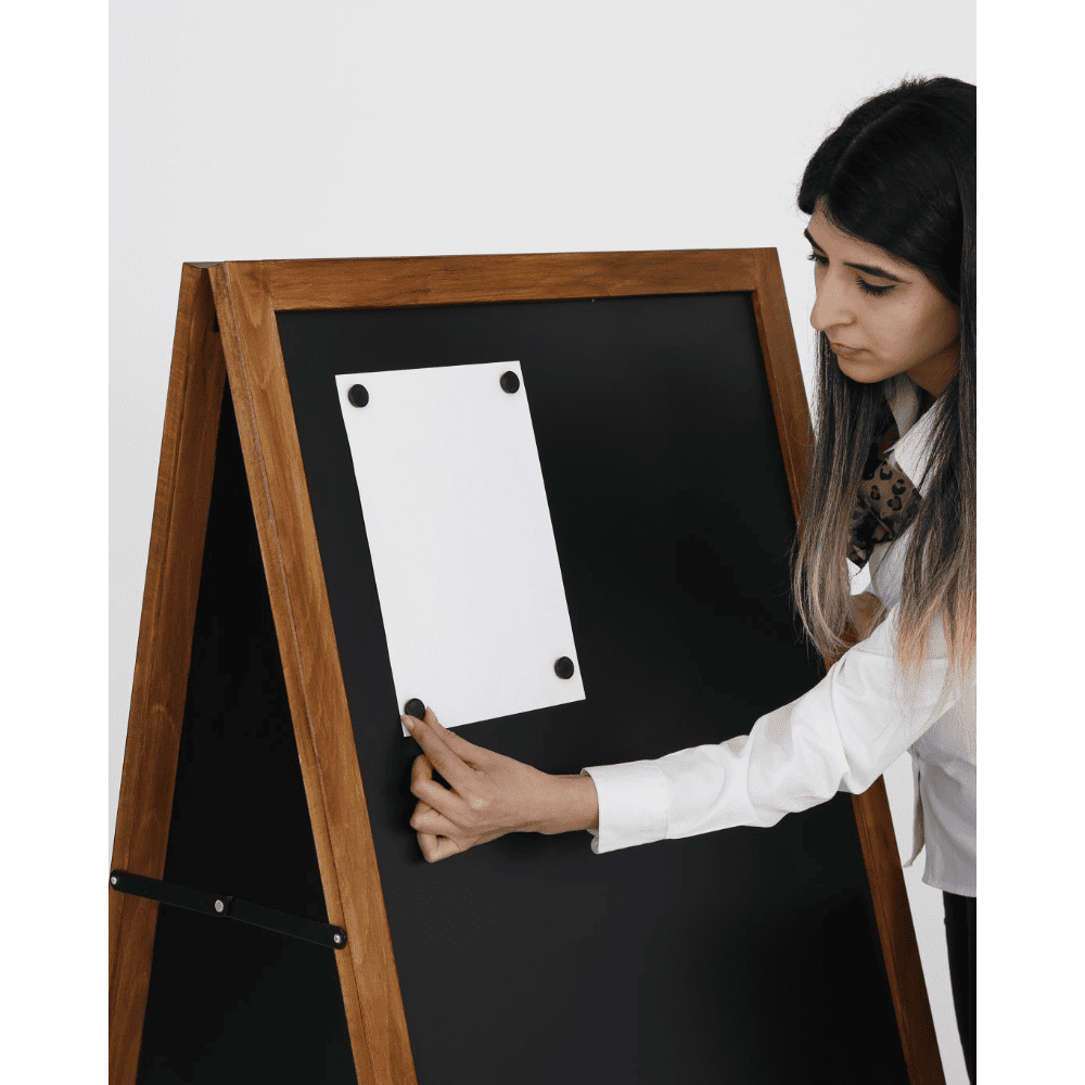 "ChalkMaster Pro" – Wetterfester Kreidetafel-Aufsteller 145x67cm, Dunkel