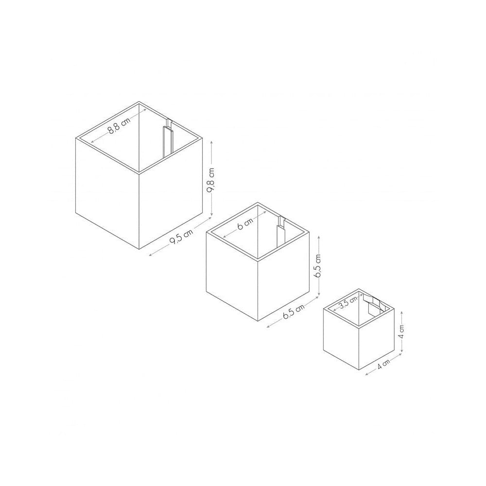 KalaMitica® Magnetische Würfelbehälter Neodym, Ø 3,5-6-9, Anthrazit, 3 Stk.