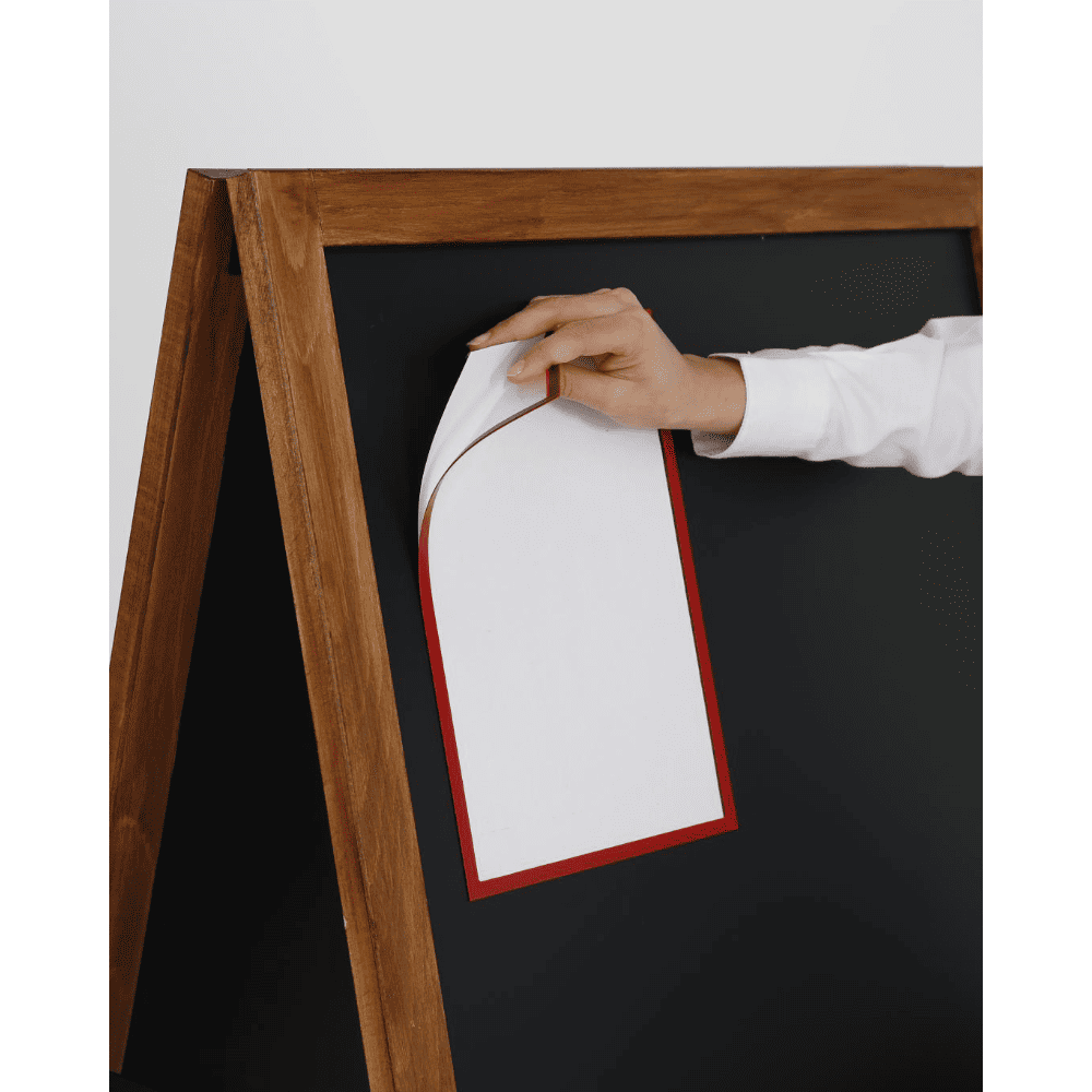 "ChalkMaster Pro" – Wetterfester Kreidetafel-Aufsteller 145x67cm, Dunkel