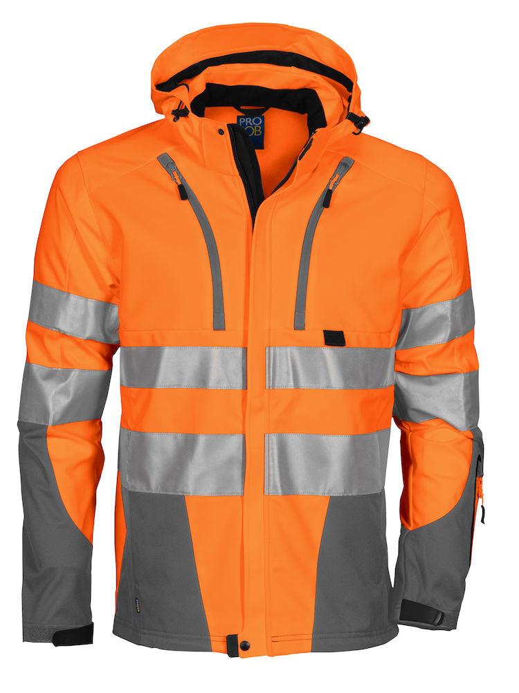 Projob Herren Warnschutzjacke aus funktionellem Softshell, EN ISO 20471 Klasse 3/2 - WERBE-WELT.SHOP