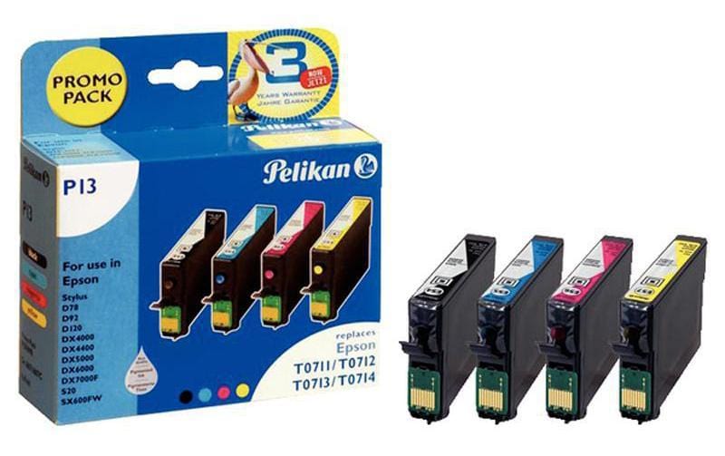 Pelikan Tintenset Epson C13T071140 BK, C, M, Y - WERBE-WELT.SHOP