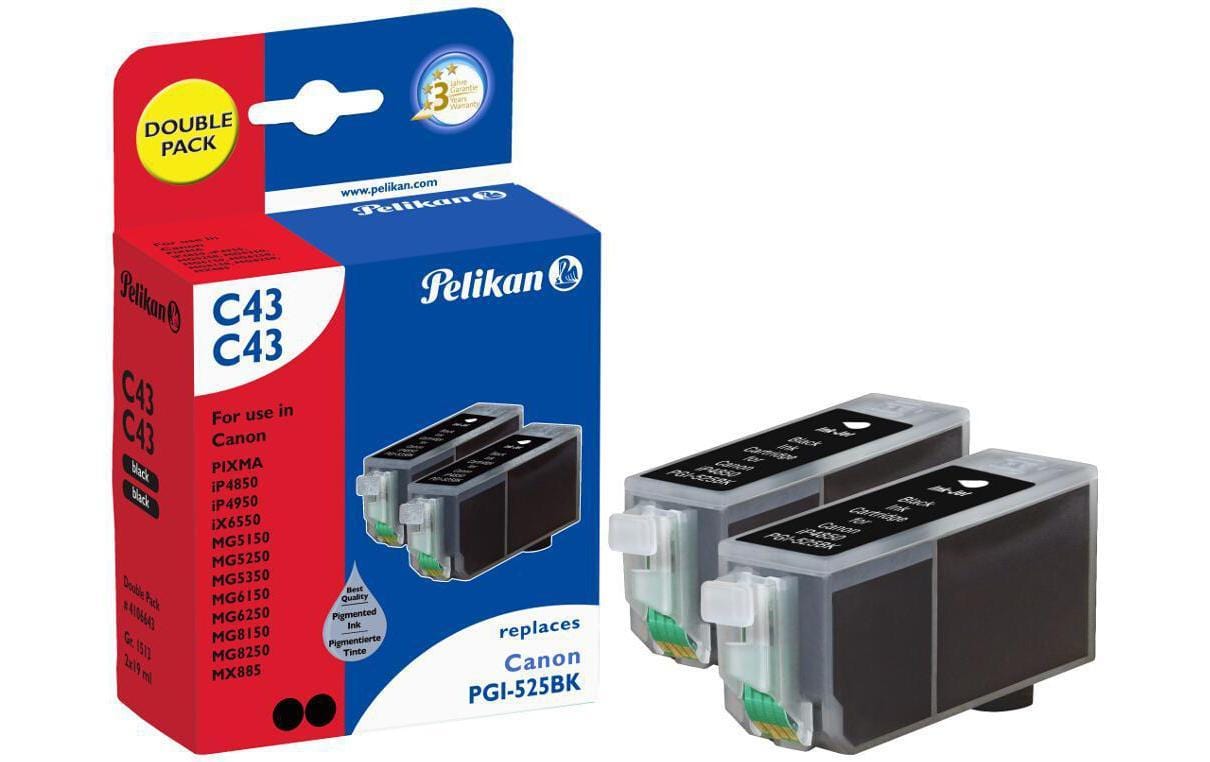 Pelikan Tintenset Canon PGI-525BK 2x Black - WERBE-WELT.SHOP