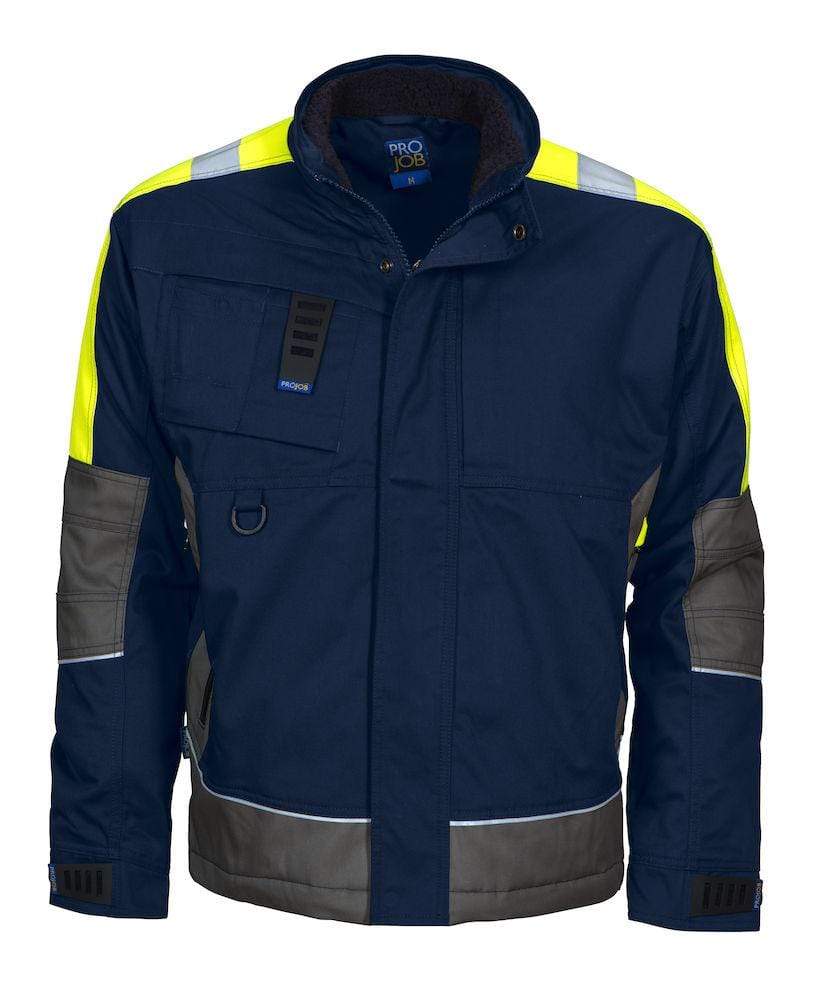 Projob Herren Arbeits Jacke mit fluoreszierenden Kontrastelementen, gefüttert - WERBE-WELT.SHOP