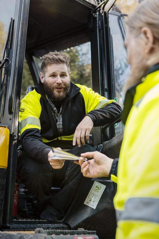 Projob Herren Warnschutz Sweatjacke Mit Stehkragen